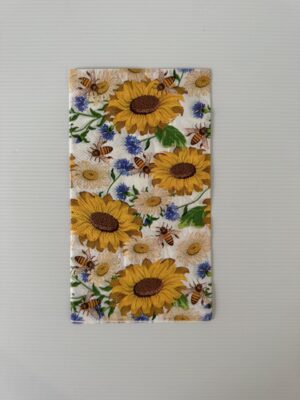 11cm x 20cm - Sunflowers & Bees Paper Napkin/Serviette