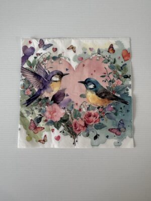 16.5cm x 16.5cm - Birds Paper Napkin/Serviette