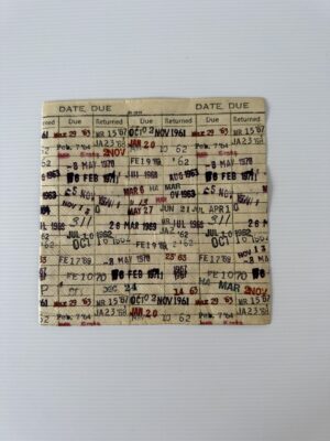 16.5cm x 16.5cm - Vintage Library Due Date Card Paper Napkin/Serviette