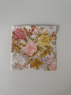 16.5cm x 16.5cm - Vintage Roses Paper Napkin/Serviette