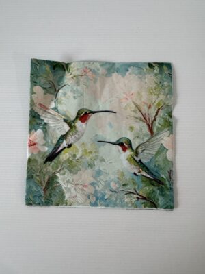 16.5cm x 16.5cm - Hummingbirds Napkin/Serviette