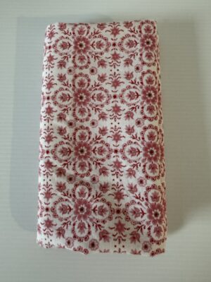 Pink Floral Medallion Print - Fat Quarter