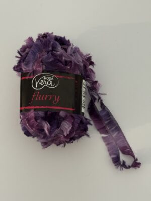 50grams - Moda Vera Flurry Novelty Eyelash Fringe Yarn – Amethyst Blend