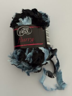 50grams - Moda Vera Flurry Novelty Eyelash Fringe Yarn – Midnight Lagoon