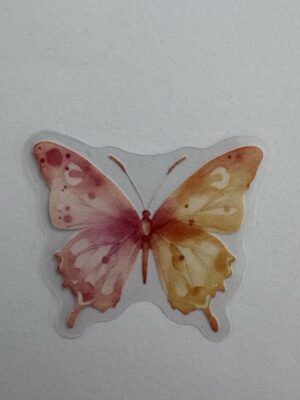 4cm x 3.5cm - Watercolour Butterfly Stickers