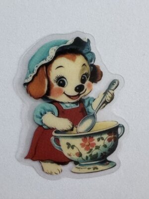 5cm x 3.5cm - Vintage Style Dog Stickers