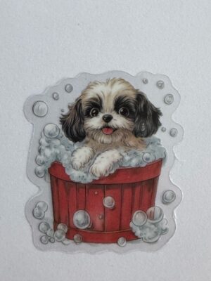 5cm x 4cm - Vintage Style Dog Stickers