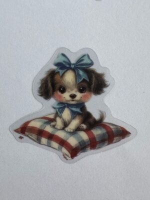 5cm x 5cm - Vintage Style Dog Stickers