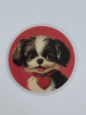5cm x 5cm - Vintage Style Dog Stickers