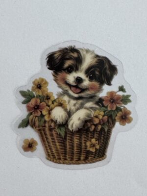5cm x 5cm - Vintage Style Dog Stickers