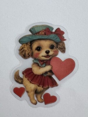 5.5cm x 4.5cm - Vintage Style Dog Stickers