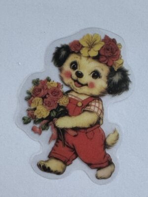 5.5cm x 4cm - Vintage Style Dog Stickers