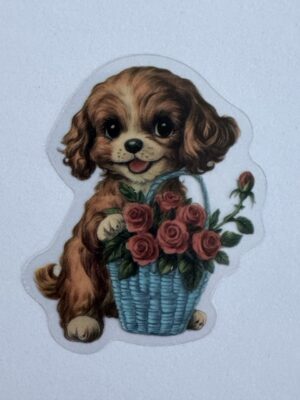 5cm x 4cm - Vintage Style Dog Stickers