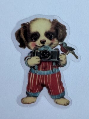 5.5cm x 3.5cm - Vintage Style Dog Stickers