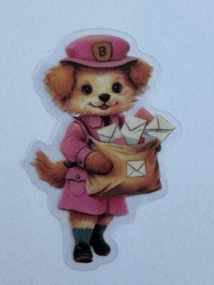 6.5cm x 4cm - Vintage Style Dog Stickers