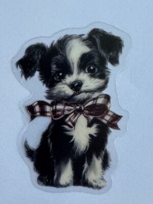 6cm x 3.5cm - Vintage Style Dog Stickers