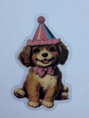 6.5cm x 4cm - Vintage Style Dog Stickers