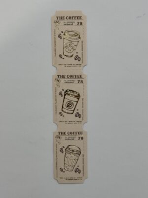15cm x 3cm - Vintage Style Ticket Sticker Strip