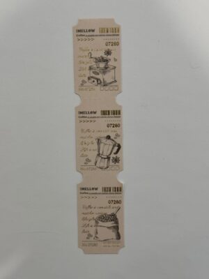 15cm x 3cm - Vintage Style Ticket Sticker Strip