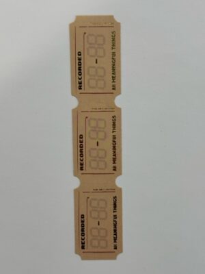 15cm x 3cm - Vintage Style Ticket Sticker Strip