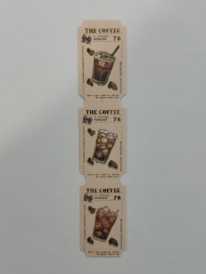 15cm x 3cm - Vintage Style Ticket Sticker Strip