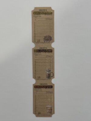15cm x 3cm - Vintage Style Ticket Sticker Strip