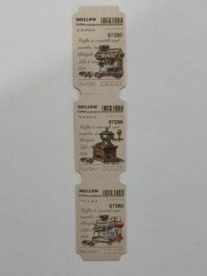 15cm x 3cm - Vintage Style Ticket Sticker Strip