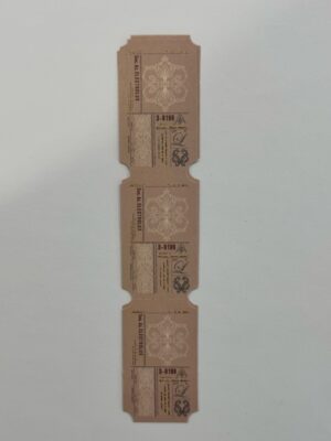 15cm x 3cm - Vintage Style Ticket Sticker Strip