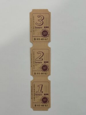 15cm x 3cm - Vintage Style Ticket Sticker Strip