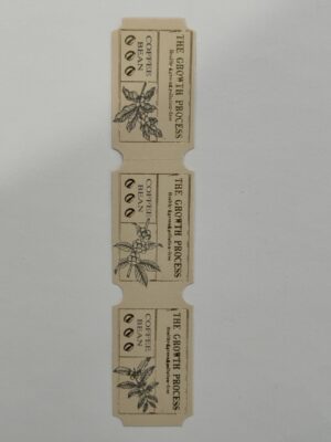 15cm x 3cm - Vintage Style Ticket Sticker Strip