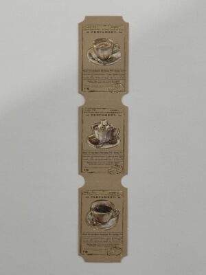 15cm x 3cm - Vintage Style Ticket Sticker Strip