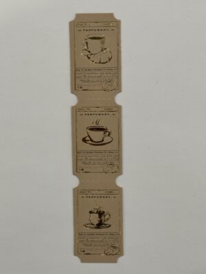 15cm x 3cm - Vintage Style Ticket Sticker Strip