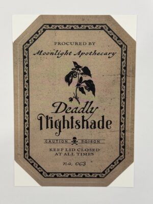 14.5cm x 10cm - Vintage Style Apothecary & Potion Label Stickers