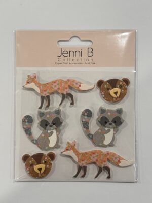 11.5cm x 11cm - Jenni B Cardboard Die Cut Embellishments