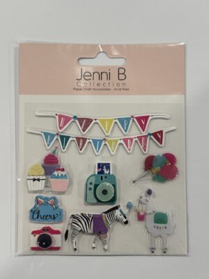 15cm x 11.5cm - Jenni B Cardboard Die Cut Embellishments