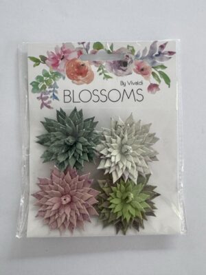 Pk of 4 - Blossoms 3D dimensional flower stickers