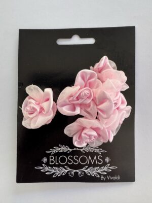 Pk of 6 - Pink Fabric Roses