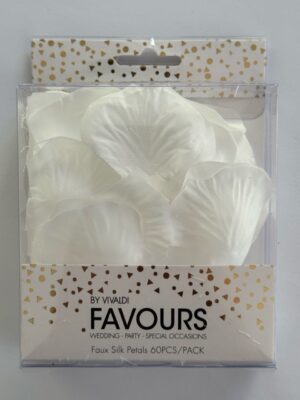 Pk of 60 - White Fabric Petals