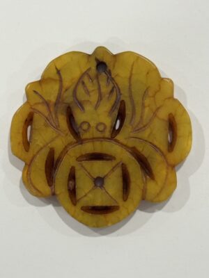 5cm x 5cm - Large Carved Stone Flower Button / Embellishment