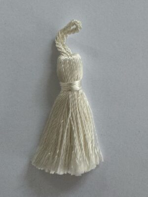 Ivory Mini Thread Tassel – 5cm