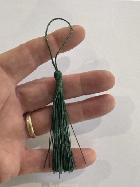Dark Green Thread Tassel – 7.5cm - Image 3