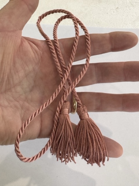 Dusty Rose cord tieback – 73cm long - Image 3