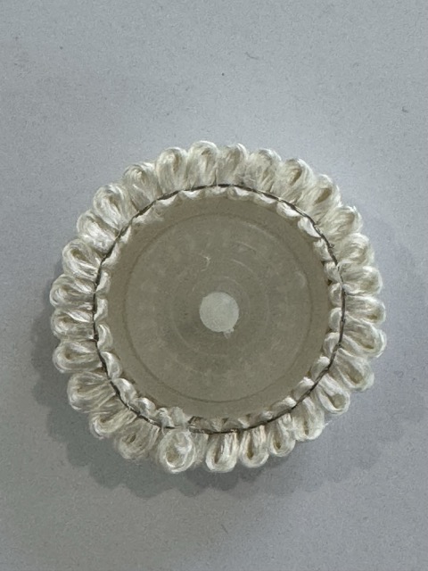 4.5cm x 4.5cm - Cream corded rosette embellishment - Image 3